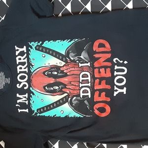 Marvel  Deadpool black tee shirt size large
